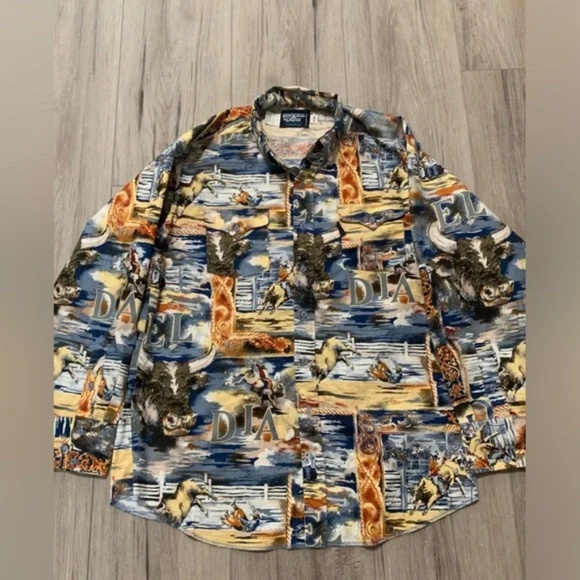 Vintage Mens' 90s Western Cowboy Brooks and Dunn - Picture 1 of 4